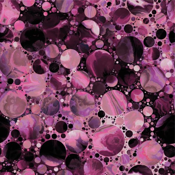 Baumwoll Jersey Kreise in Lila-Pink Tönen